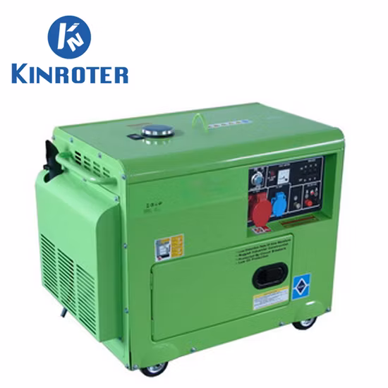 Generatore di corrente con motore diesel raffreddato ad aria con ruote da 8 pollici