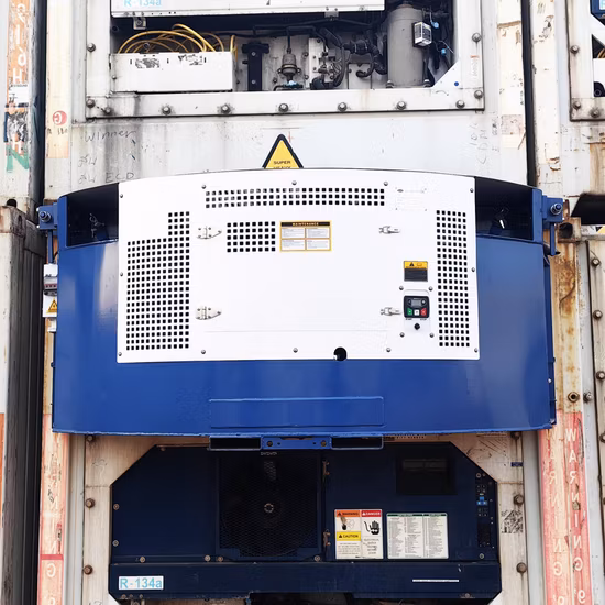 I container utilizzano un generatore clip-on per reefer diesel